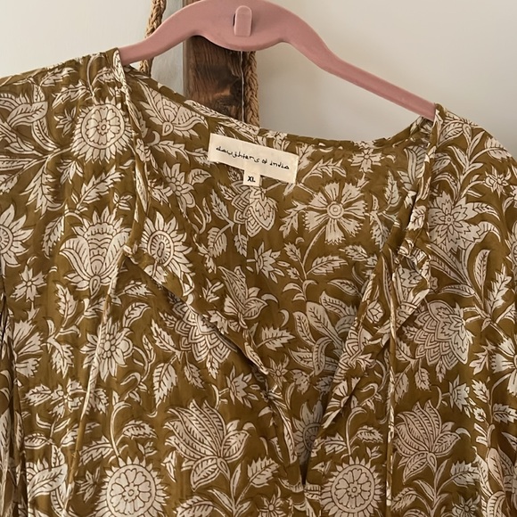 Daughters of India Kyra Mini Dress ~ Golden Palm XL SOLD OUT ON SITE - Picture 6 of 7